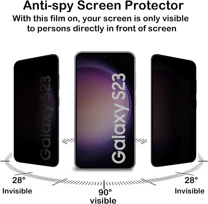 Samsung S23 Anti Spy Peep Privacy Tempered Glass Screen Protector by salelink.co.nz