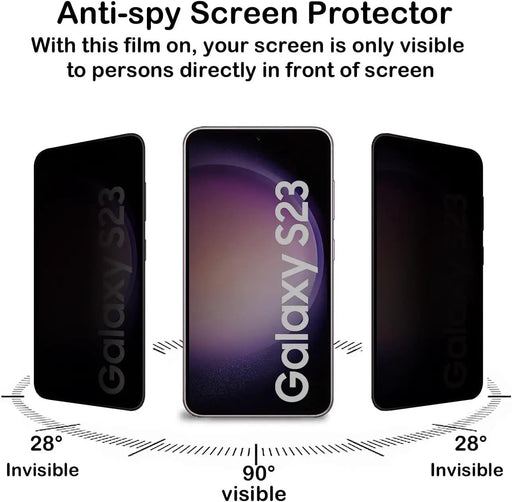 Samsung S23 Anti Spy Peep Privacy Tempered Glass Screen Protector by salelink.co.nz