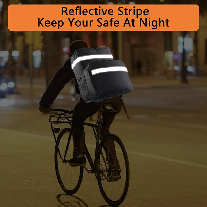 Food Delivery Backpack, Expandable Insulated Hot Pizza Bags by salelink.co.nz