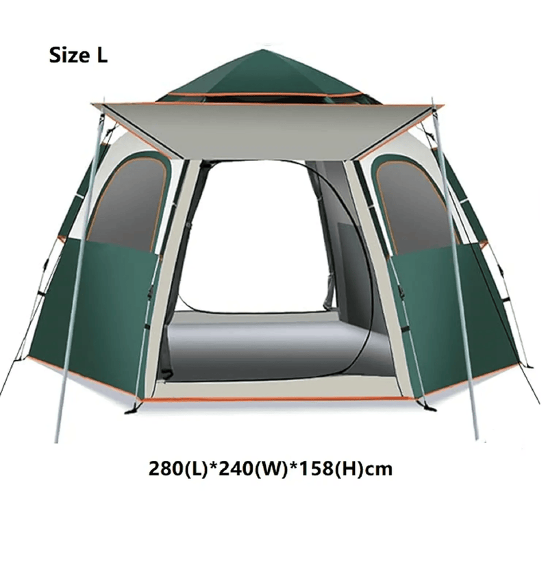 Hexagonal Camping Tent - Durable, Quick Setup JLP5467 by ECOTREK