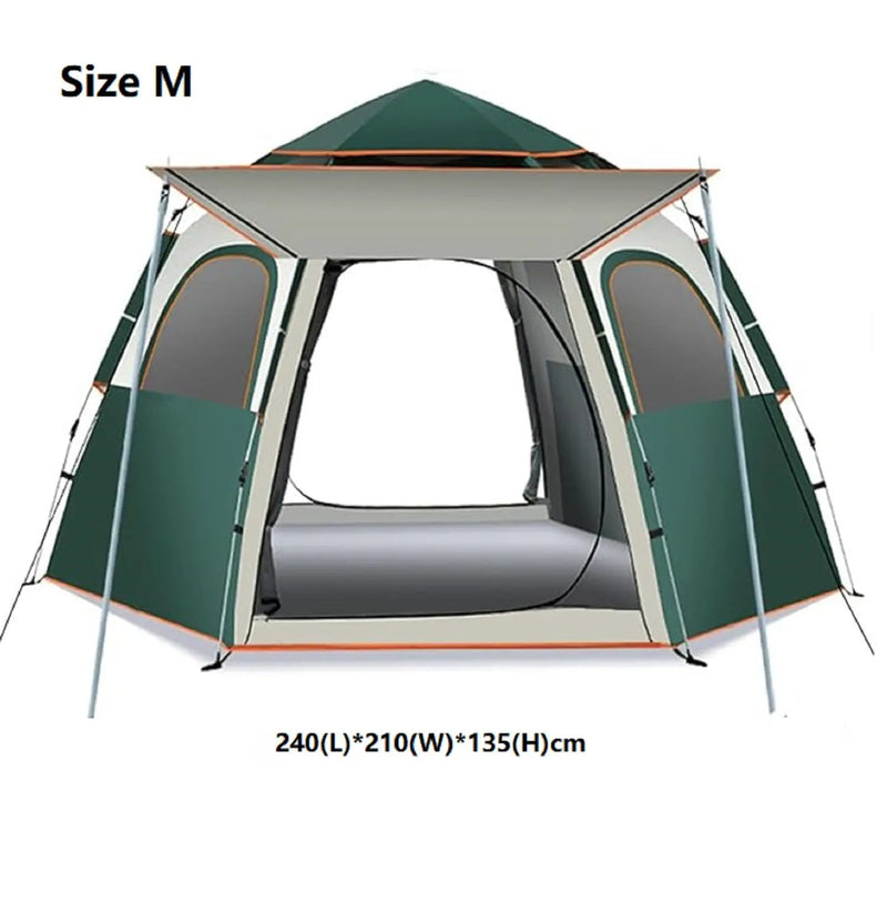 Hexagonal Camping Tent - Durable, Quick Setup JLP5467 by ECOTREK