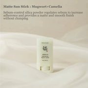 Beauty of Joseon Matte Sun Stick: Mugwort + Camelia SPF50+ PA++++ by Poppy Gifts
