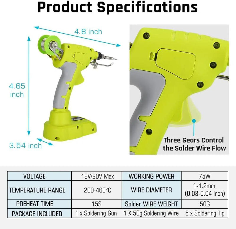 Soldering Welding Welder Iron for Ryobi 18V Battery by salelink.co.nz