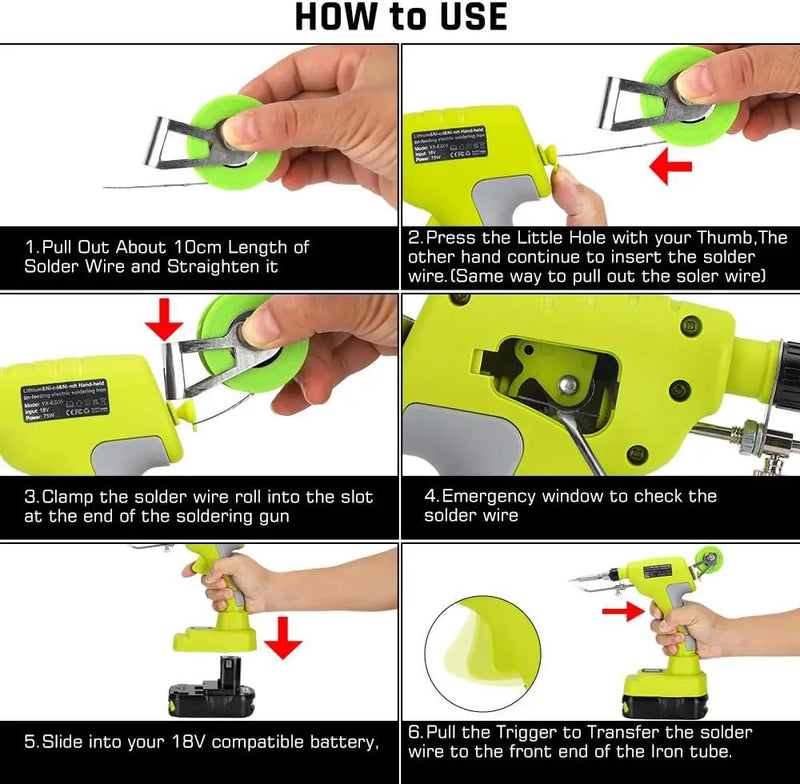 Soldering Welding Welder Iron for Ryobi 18V Battery by salelink.co.nz