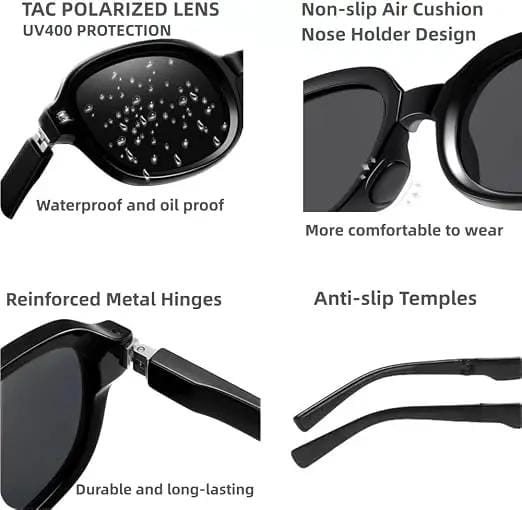 Ecotrek Polarised Folding Rectangular Sunglasses – UV380 Lightweight LX16-21 by ECOTREK