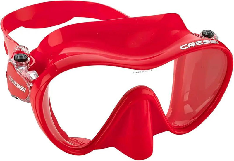 Cressi F1 High-Grade Silicone Frameless Dive Mask - Red by NZ Diver