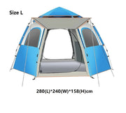 Hexagonal Camping Tent - Durable, Quick Setup JLP5467 by ECOTREK