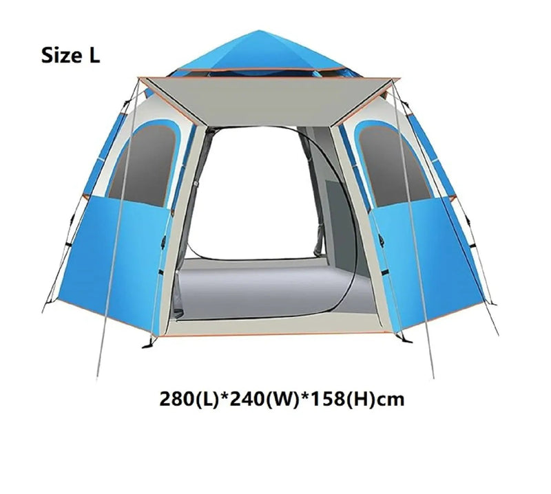 Hexagonal Camping Tent - Durable, Quick Setup JLP5467 by ECOTREK