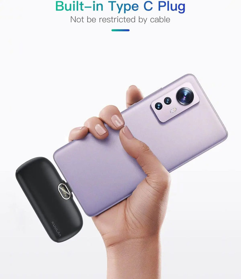 Kuulaa USB C Power Bank 5000mAh black by salelink.co.nz