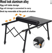 Aluminium Height Adjustable Egg Roll Camping Table – Portable Outdoor Table 89cm TYGM1521 by ECOTREK