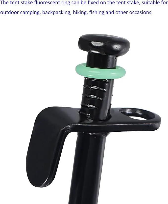 Ecotrek Glow Tent Stake Rings – Silicone Glow Marker Rings for Tent Pegs JP30416 by ECOTREK