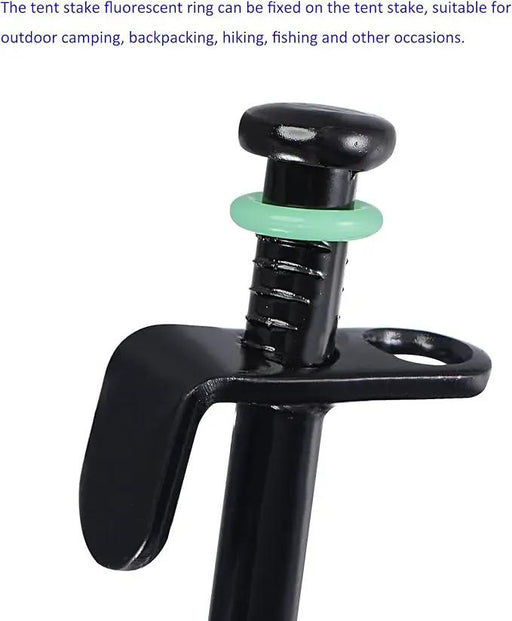Ecotrek Glow Tent Stake Rings – Silicone Glow Marker Rings for Tent Pegs JP30416 by ECOTREK