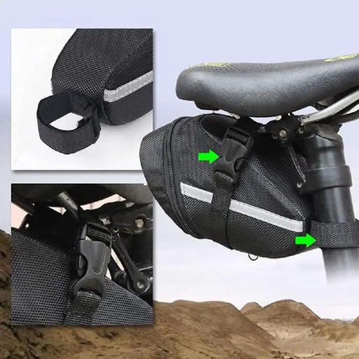 Ecotrek Bicycle Saddle Bag – Lightweight Velcro Seat Bag for MTB, Road Bike & E-Bike JS15505 by ECOTREK