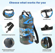 ECOTREK Waterproof Dry Bag – 15L / 20L / 30L Pack Sack with Shoulder Strap WPK5011 by ECOTREK