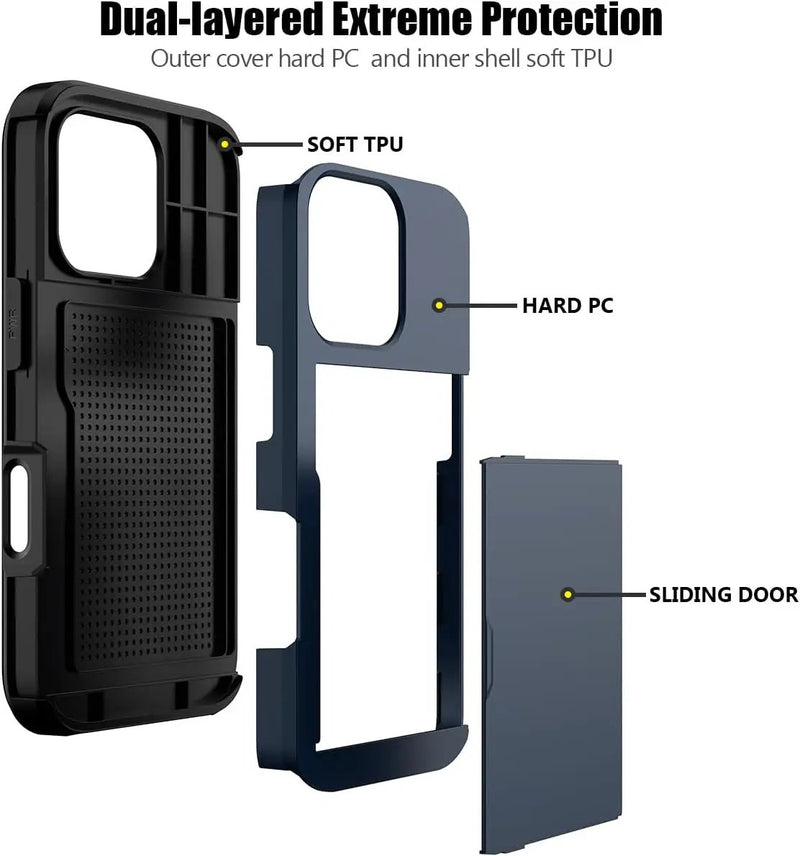 iPhone 16 Pro Case Card Slots Holder by salelink.co.nz