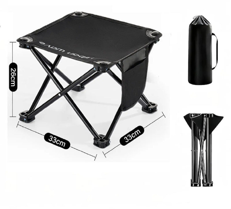 Urban Wave Portable Camping Stool, 33 cm Wide YQ165019 by ECOTREK