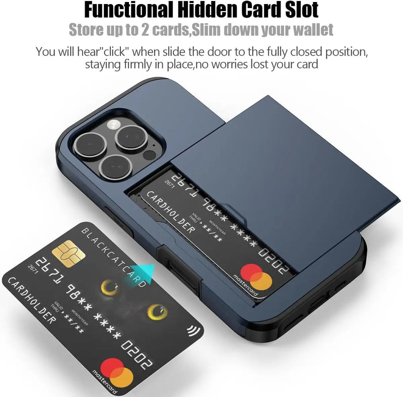 iPhone 16 Pro Case Card Slots Holder by salelink.co.nz