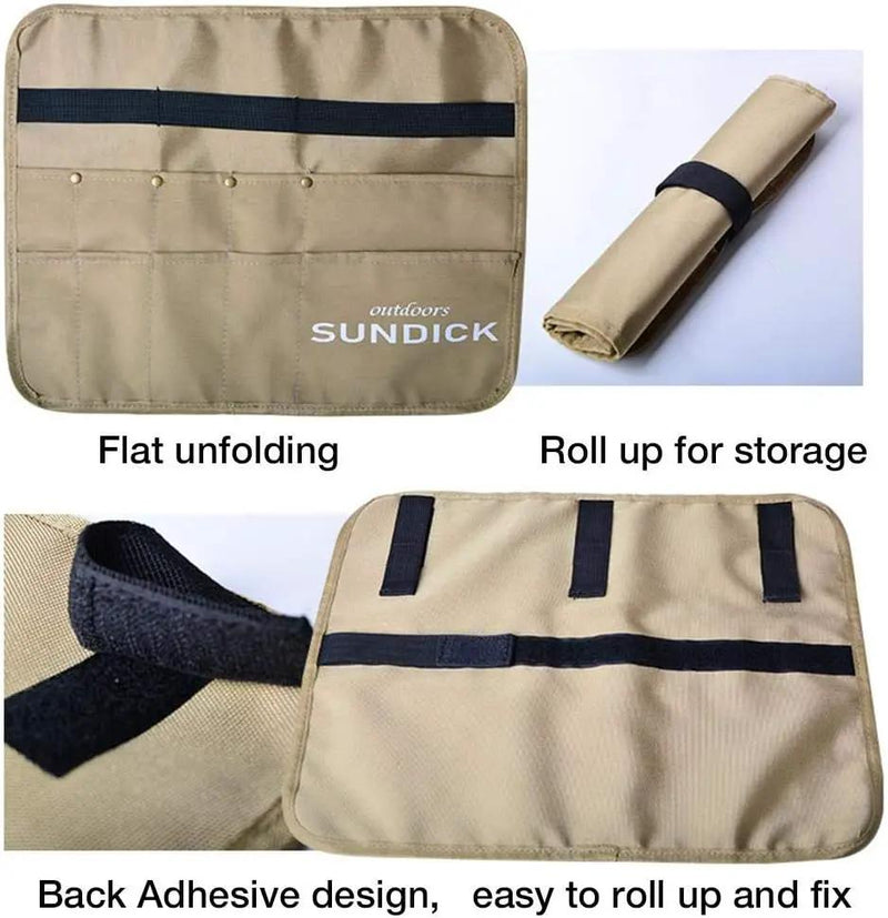 Ecotrek Outdoor Camping Storage Bag – Cutlery Hanging Bag | Picnic Multi-Grid Multipurpose Organiser HS9872 by ECOTREK