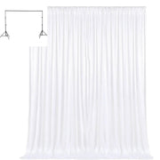 3M x 3M White Curtain Backdrop + Stand by salelink.co.nz