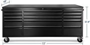 72 Inch 15 Drawers black Tool Chest workbench by Kiwi Grab