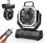 Portable Tent Camping Fan Desk Fan LED Lantern by salelink.co.nz
