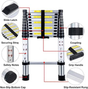 Kiwi Grab Kiwi Grab Ladder Telescopic Aluminium Extension Ladder 3.2m Ladder Telescopic Aluminium Extension Ladder 3.2m