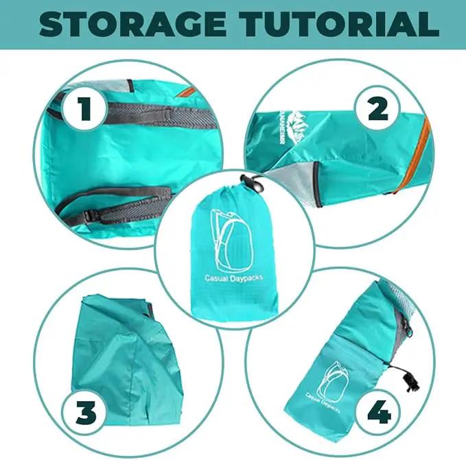 Ecotrek Ultralight Foldable Backpack – Water Resistant for Travel, Hiking & Cycling RB3707 by ECOTREK
