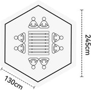Large Hexagon Double-Layer Waterproof Camping Tent DYLF2063 by ECOTREK