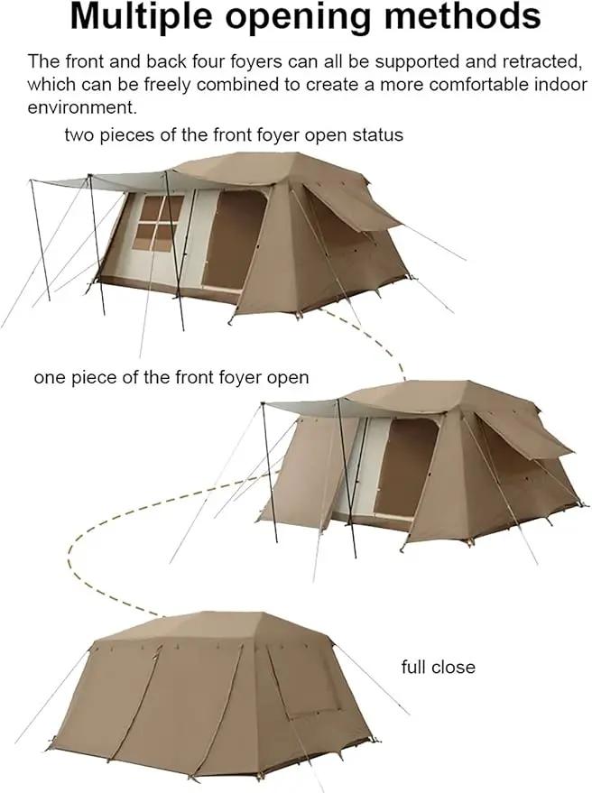Family Tent Automatic Tent –Double Layers PU3000+ Waterproof,Two Bedroomsu LCF01620 by ECOTREK