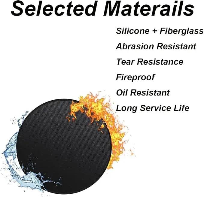 ECOTREK Fire Pit Mats ECOTREK Round Heat Resistant Fire Pit Mat Silicone Coated Fibreglass ECOTREK Round Fire Pit Mat Silicone Coated Fibreglass
