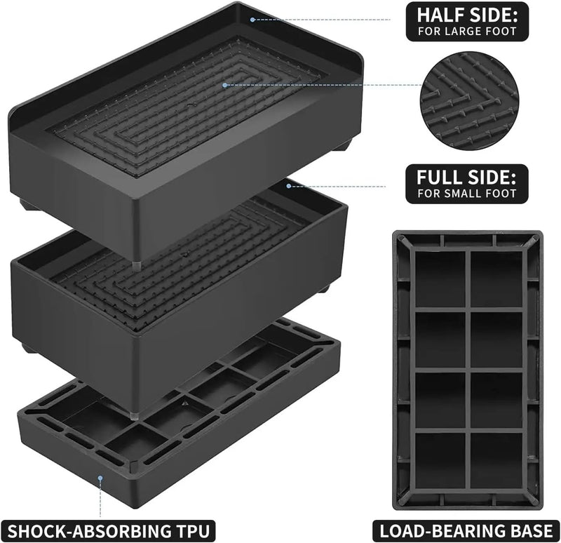 4Pcs Furniture Risers 11cm by salelink.co.nz