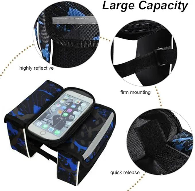Ecotrek Waterproof Bicycle Frame Bag – Bike Phone Holder with Touchscreen JS71801 by ECOTREK