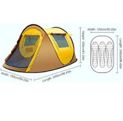 Foldable Camping Tent – Instant Pop-Up (245 × 150 × 105 cm) MBS7031 by ECOTREK
