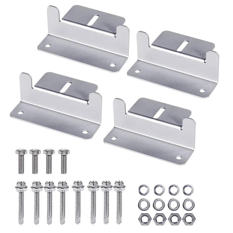 4pcs Solar Panel Mounting kits Aluminum Alloy Brackets for RV Boat Home by salelink.co.nz