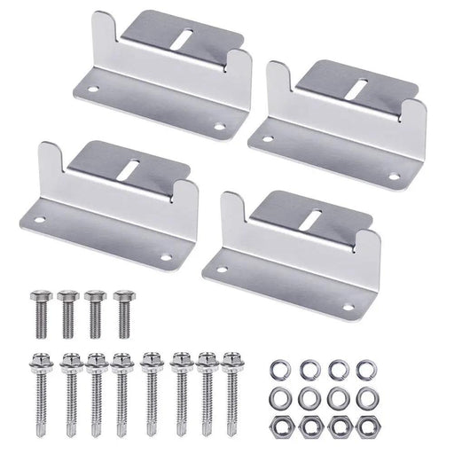 4pcs Solar Panel Mounting kits Aluminum Alloy Brackets for RV Boat Home by salelink.co.nz