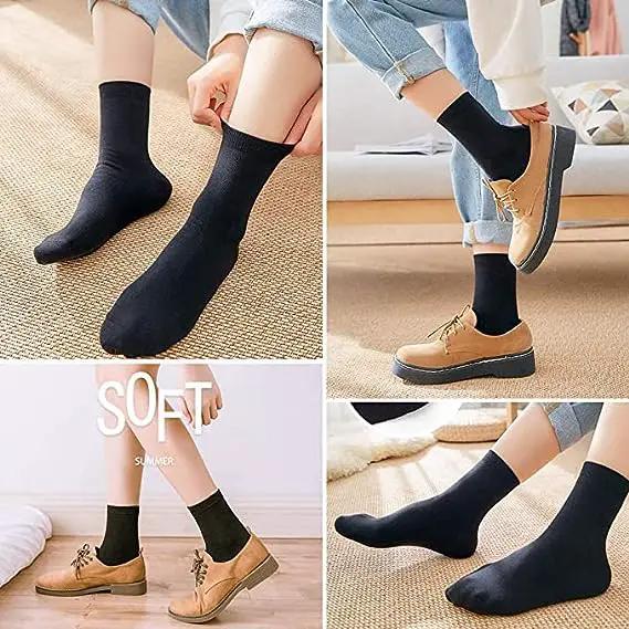Black Socks Business Socks Crew Socks Dress Socks (12 Pairs) Men's - SIZE7-10 by dealonline.co.nz
