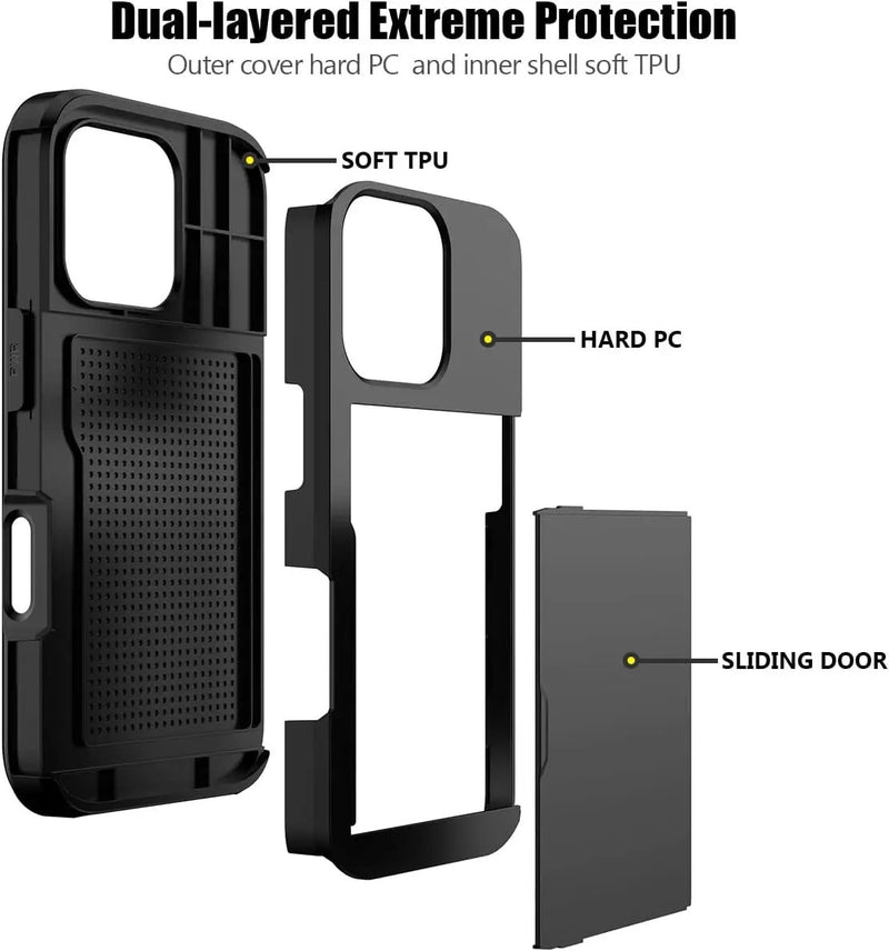 iPhone 16 Pro Max Case Card Slots Holder by salelink.co.nz