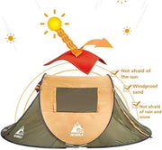 Boat-Shaped Pop-Up Camping Tent Large 260(L) x 150 (W) x 105(H)cm DYLF2712 by ECOTREK