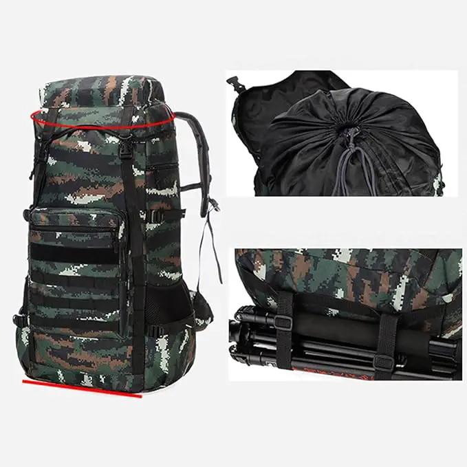 Ecotrek 70L Military Backpack – Tactical Camping, Hiking & Travel Rucksack BDHS5176 by ECOTREK