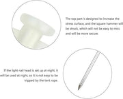 Ecotrek Glow Tent Pegs – Steel Camping Ground Stakes for Tent, Tarp & Canopy JP34715 by ECOTREK