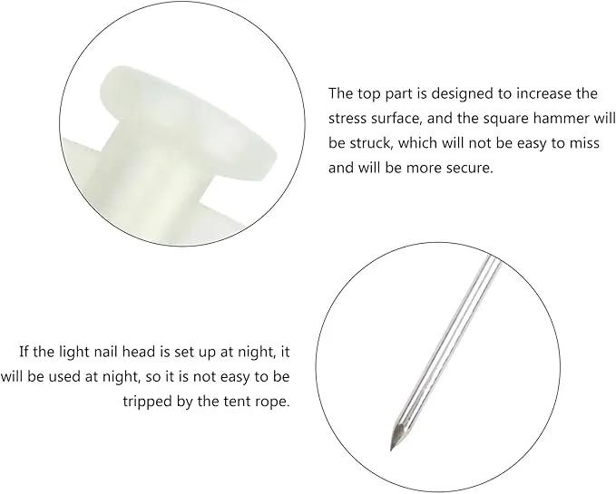 Ecotrek Glow Tent Pegs – Steel Camping Ground Stakes for Tent, Tarp & Canopy JP34715 by ECOTREK