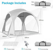 Party Tent Gazebo / Canopy / Family Tent – UPF50+ 320 × 320 × 205(H)cm JBL3551 by ECOTREK