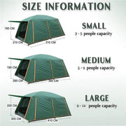 Family Tent –Double layers Waterproof-3 Size Two Colours Aavailable LCF91228 by ECOTREK