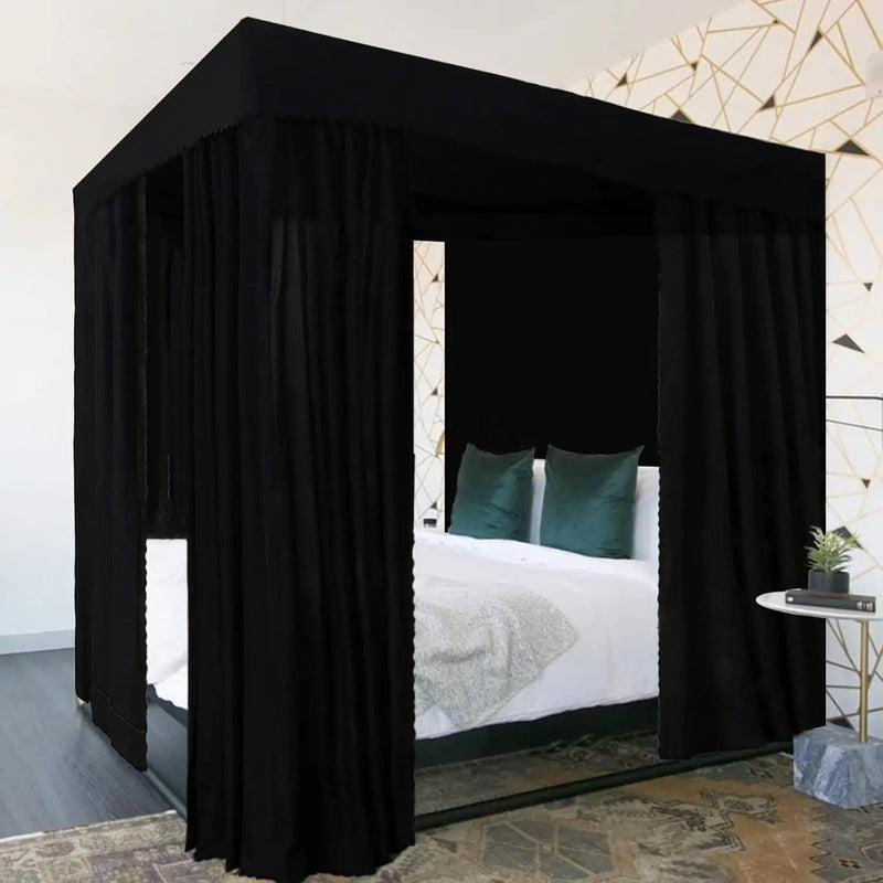 1.5x2x1.95m 4 Corner Post Bed Curtains Canopy Bed Canopy Curtains by salelink.co.nz