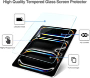 iPad Air/Pro 13 Inch 2024 2025 M2 M3 Tempered Glass Screen Protector by salelink.co.nz