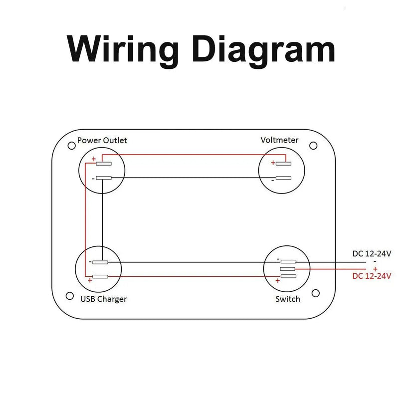 4 Way DC 12V-24V Car Cigarette Lighter Socket+Dual USB Charger Voltmeter Adapter by salelink.co.nz