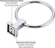 Bathroom Wall Mounted Towel Ring Silver by salelink.co.nz