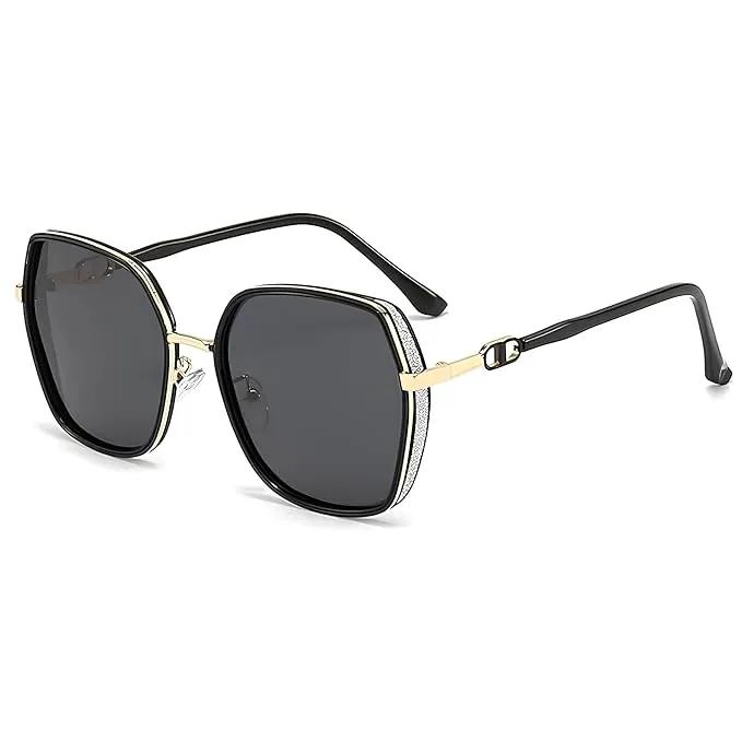 Ecotrek UV Protected Oversized Sunglasses for Women – Square Frame LX21-21 by ECOTREK