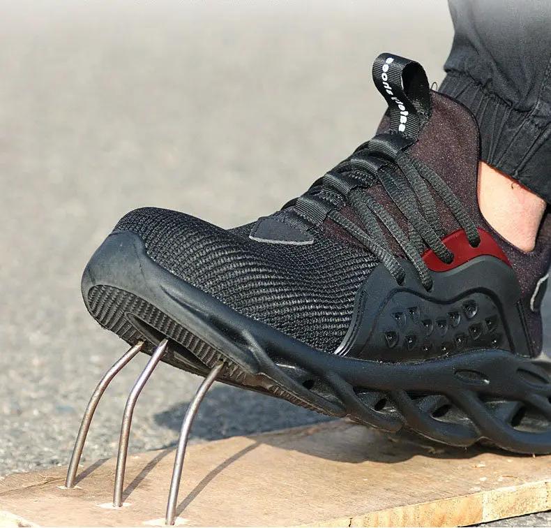 Steel Toe Work Shoes Safety Sneakers Industrial Shoes Lightweight Puncture Proo by dealonline.co.nz