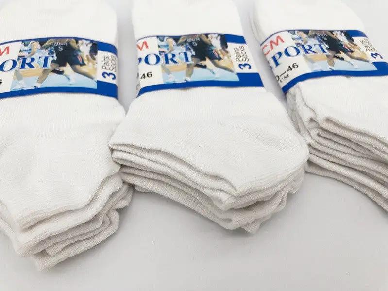 (60 Pairs) Thin Ankle Socks - WHITE - M7-11/ W8-12 by dealonline.co.nz